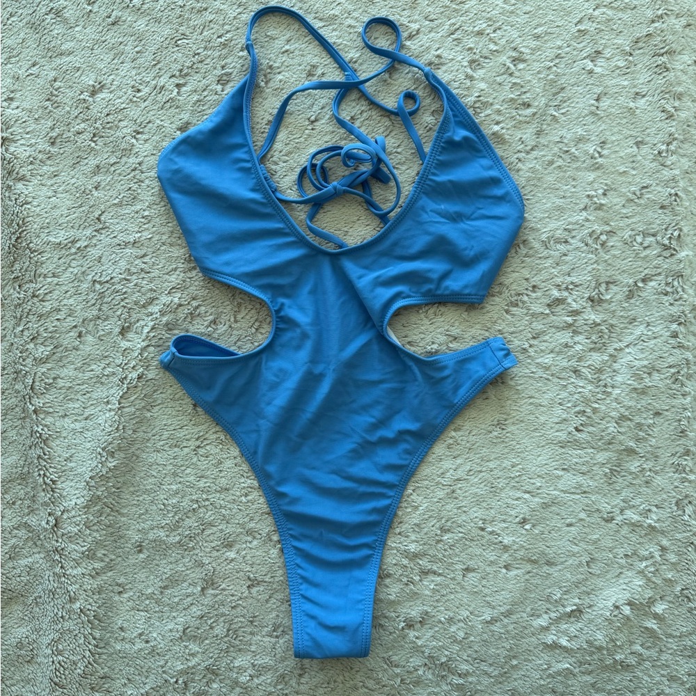 Womens Blue One Piece Swimsuit